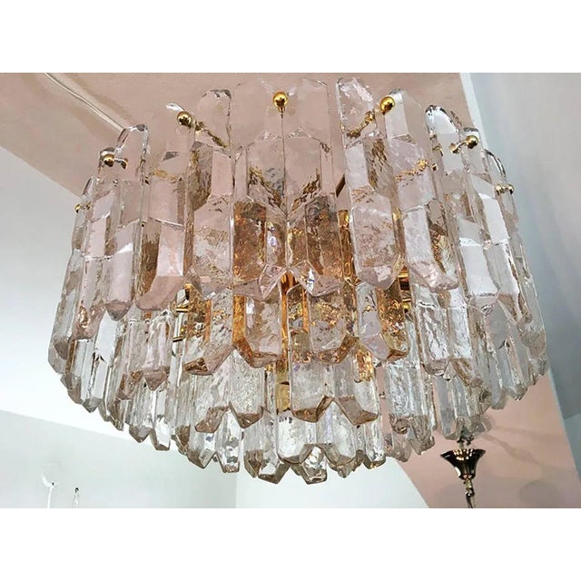 Large Glass Flush Mount Palazzo Ceiling Lamp by J. T. Kalmar, 1970s For Sale - Image 4 of 11