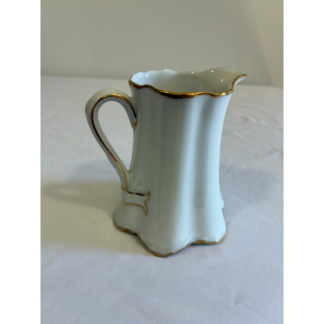 Vintage Thomas Germany Porcelain Creamer With Gold Trim For Sale - Image 9 of 10