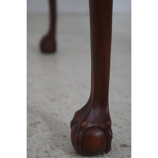 Ball & Claw Feet Custom Mahogany Lamp Table For Sale - Image 10 of 16