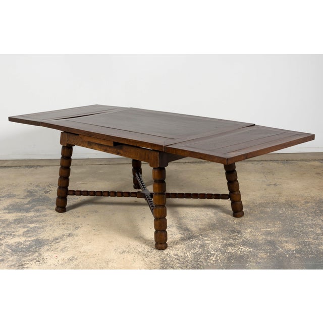 Late 19th Century English Jacobean Style Walnut Extendable Dining Table For Sale - Image 15 of 18