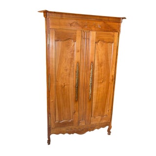 Country French Cherry Antique Armoire For Sale