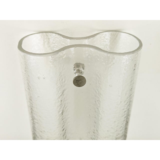 Italian Sconce in Clear Molded Glass and Chrome-Plated Metal, 1970s For Sale - Image 10 of 16