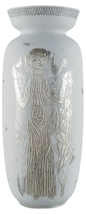 Large Swedish Grazia Ceramic Vase by Stig Lindberg for Gustavsberg