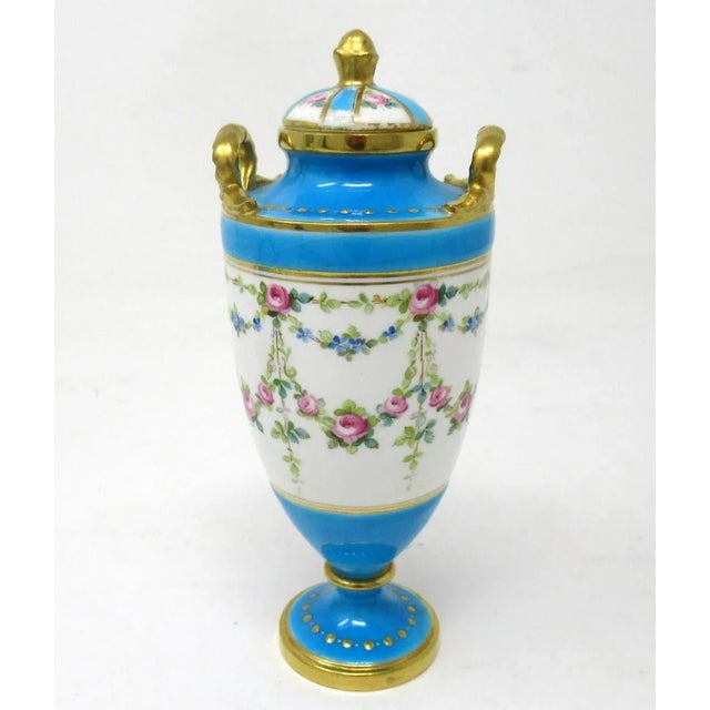 Minton Antique Minton Staffordshire Porcelain Ewer, Urn & Vase with Roses- 3 Pieces For Sale - Image 4 of 9