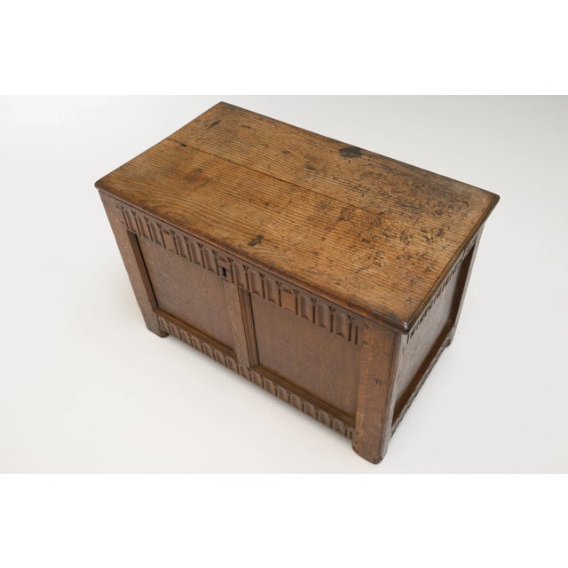 Brown Oak Box, 1760s For Sale - Image 9 of 9