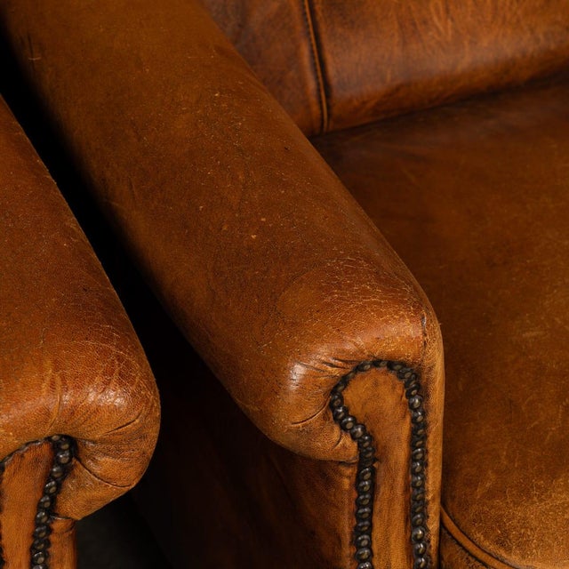 Vintage Dutch Leather Club Chairs, 1980, Set of 2 For Sale - Image 17 of 18