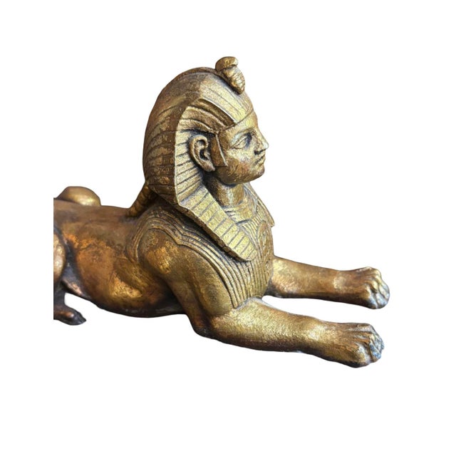 Vintage Egyptian Revival Sphinx Bookends by Ibarra Gonzales, Pair For Sale - Image 6 of 6