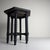 Pair of Beautiful antique Italian solid walnut side tables, features a hexagonal top with beveled edges over four...