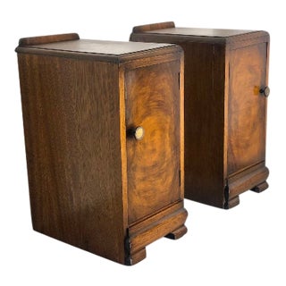 Vintage Walnut Burl Wood End Tables - a Pair For Sale