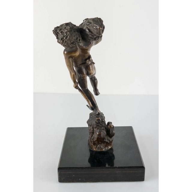 Early 20th Century French Art Nouveau Bronze of a Boy Statue For Sale - Image 5 of 13