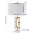 Safavieh Yara 26.25" Greek Key Table Lamp in Gold/White - a Pair For Sale - Image 4 of 4