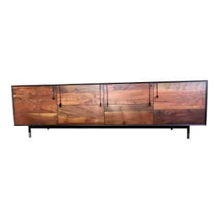 Bddw Lake Walnut Credenza Designed by Tyler Hays For Sale