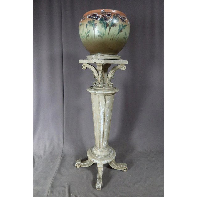 White Large Art Nouveau Planter For Sale - Image 8 of 13