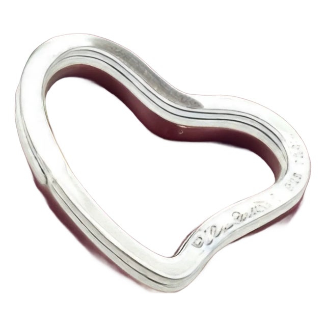 Tiffany & Co Estate Heart Money Clip or Bookmark Sterling Silver For Sale