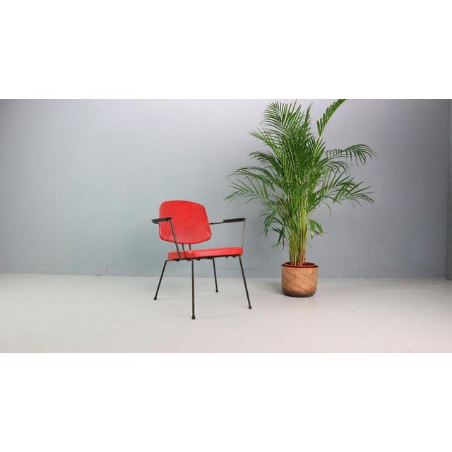 Black Armchair Model 5003 attributed to Rudolf Wolf, 1950s For Sale - Image 8 of 9