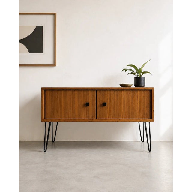 Vintage Teak Lowboard from MDK, Belgium, 1960s For Sale - Image 4 of 10
