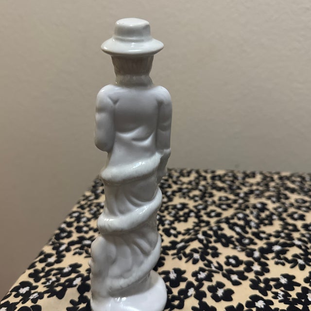 1960s Porcelain Flapper Women in Jacket Figurine For Sale - Image 5 of 8