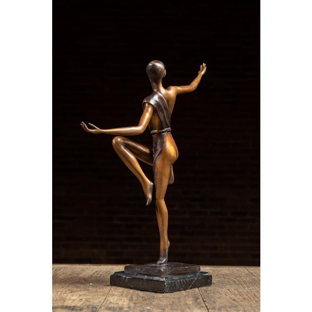 The Dancer | Chiparus Art Deco Sculpture, Signed For Sale - Image 4 of 10