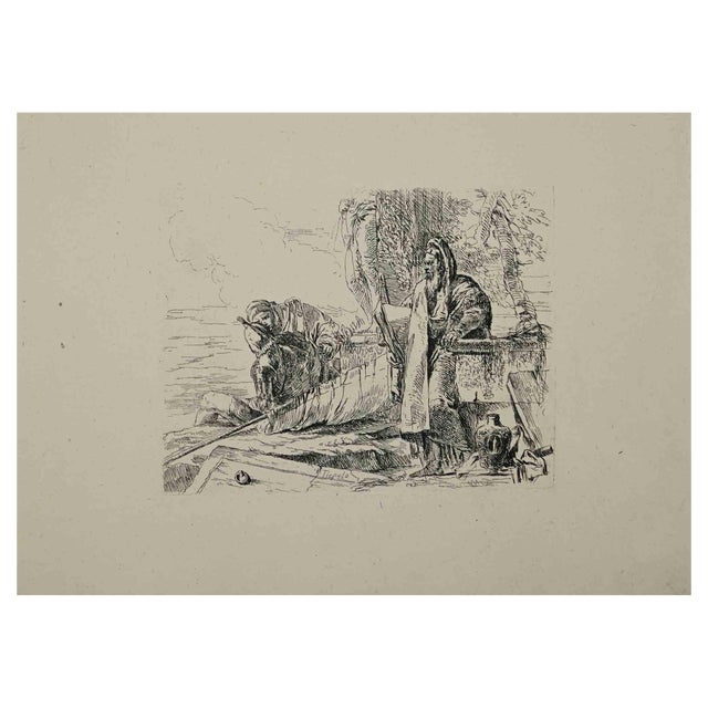 Giambattista Tiepolo, Philosopher Standing with a Book, Lithograph, 1785 For Sale