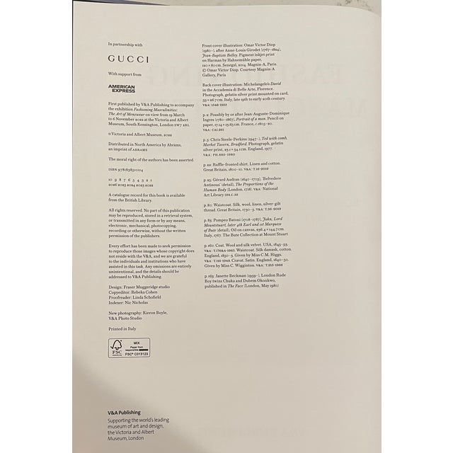 "Fashioning Masculinities: The Art of Menswear" published by the Victoria and Albert Museum in conjunction with a 2022...