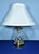 Set of two Waterford Fiona crystal and brass table lamps with an original Waterford white shade. Lamp measures 13 1/2"...