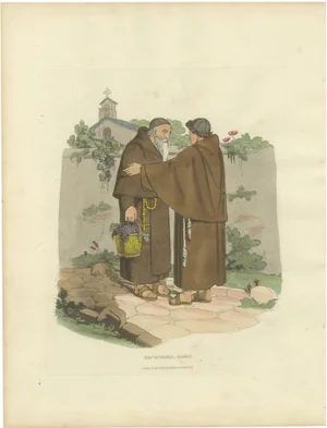 Capuchin Monks and Roman Serenity, 1820, Paper