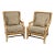Pair of Braxton Culler Split Reed Bamboo Lounge Chairs For Sale