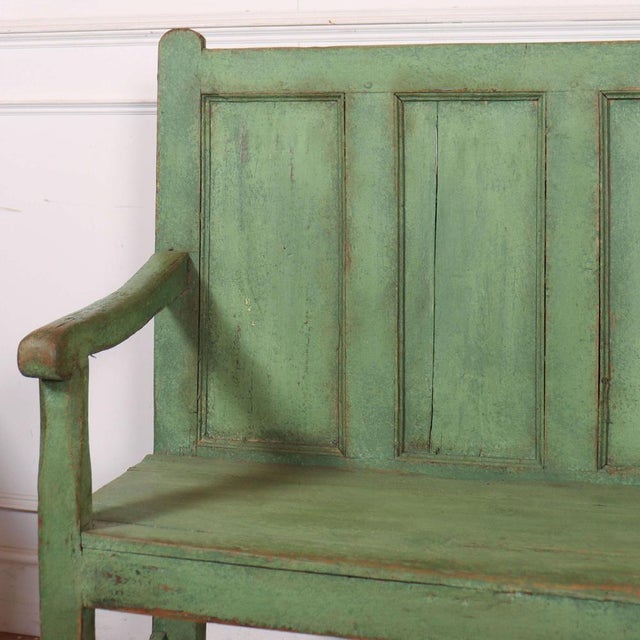 Vintage Welsh Farmhouse Bench in Pine For Sale - Image 3 of 12