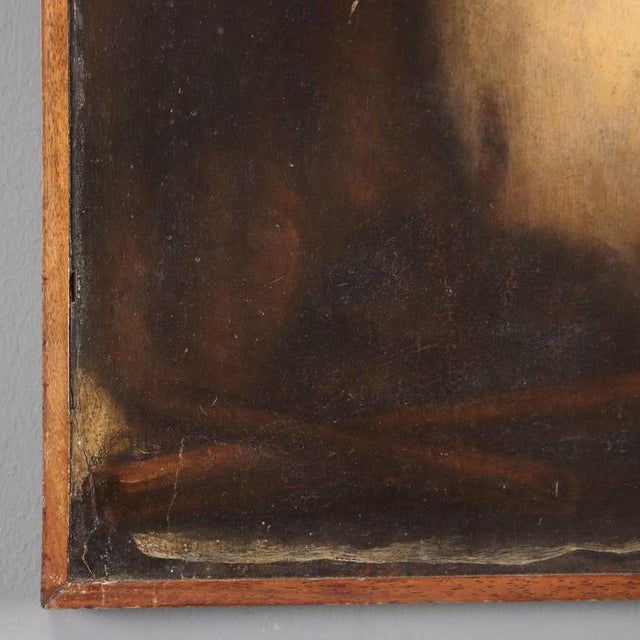 After Michelangelo Merisi, St. John the Baptist, Oil on Panel For Sale - Image 6 of 12