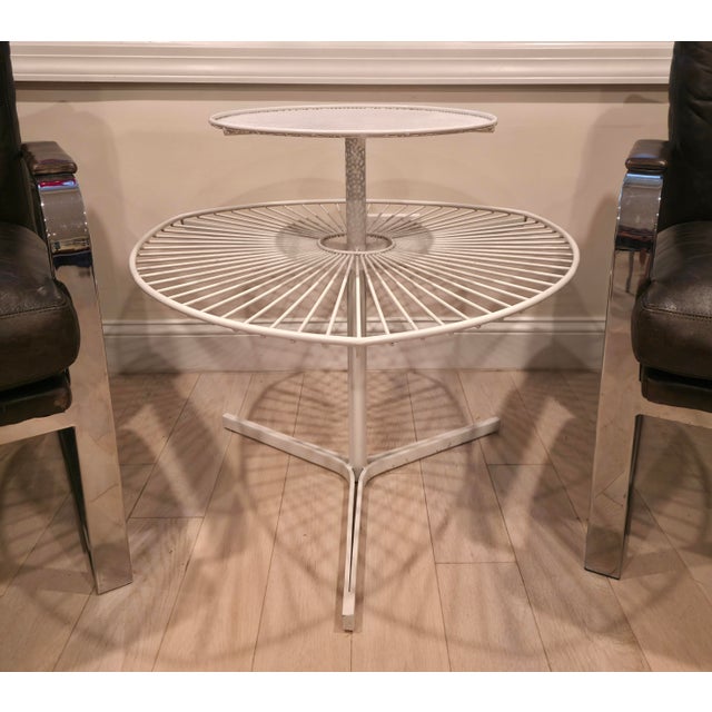 Metal Vladimir Kagan Two Tiered Side Table for Kagan-Dreyfuss Capricorn Series For Sale - Image 7 of 7