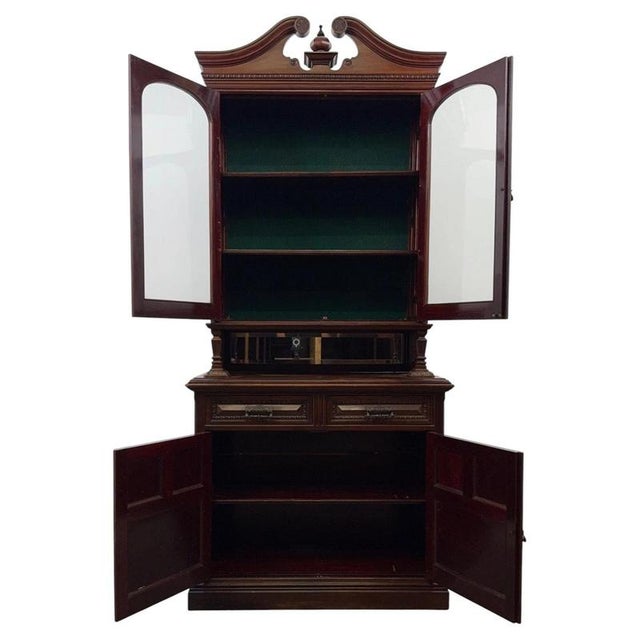 An impressive and beautifully proportioned 19th-century Victorian mahogany bookcase, combining exceptional craftsmanship,...