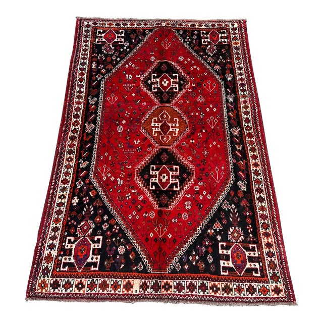 Persian Vintage Shirazi Rug For Sale