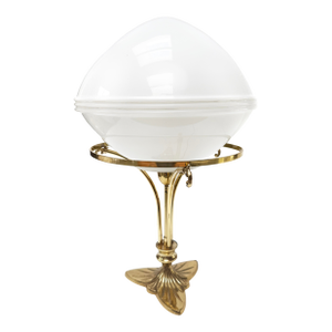 Large Statement Mid Century, Hollywood Regency Brass Table Lamp With Art Deco Revival Base