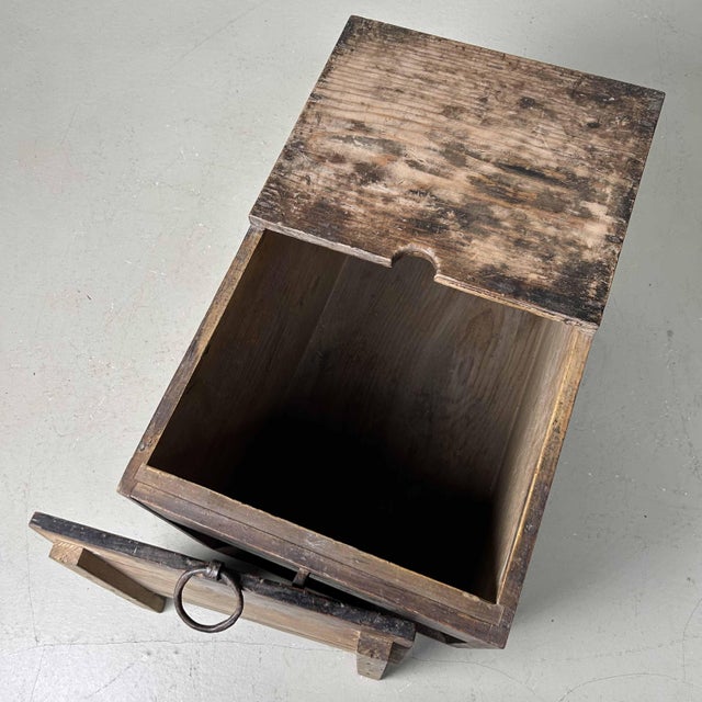 Wood Antique Wooden Zenibako Temple Offering Box, 1890s For Sale - Image 7 of 14