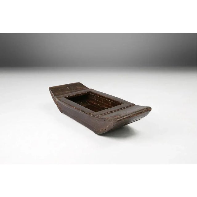 Antique Handmade Wooden Wabi Sabi Trough or Bowl, 19th Century For Sale - Image 13 of 13