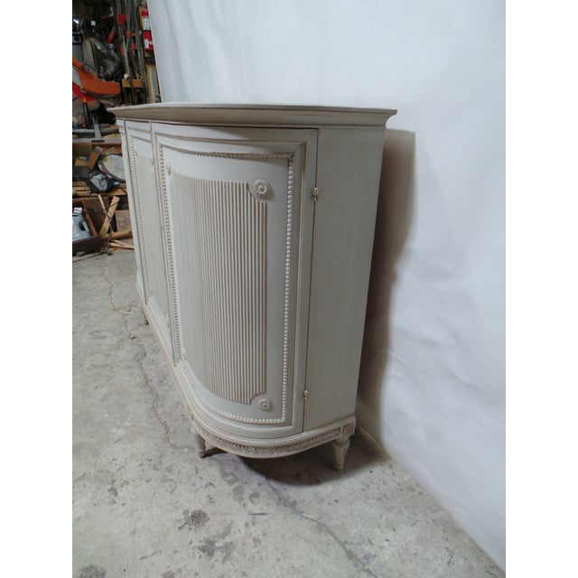 Swedish Gustavian Style 3 Door Sideboard For Sale In Miami - Image 6 of 11
