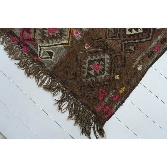 Vintage Turkish Kilim Rug-4′5″ × 13′3″ For Sale - Image 11 of 13