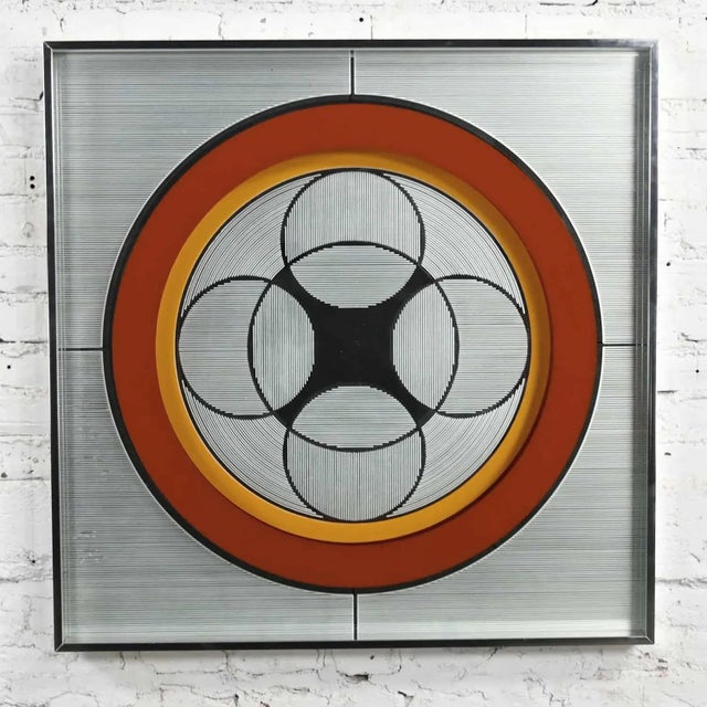Vintage Modern Mod Op Art or Pop Art Mirror by Greg Copeland Style #1034 For Sale - Image 13 of 13