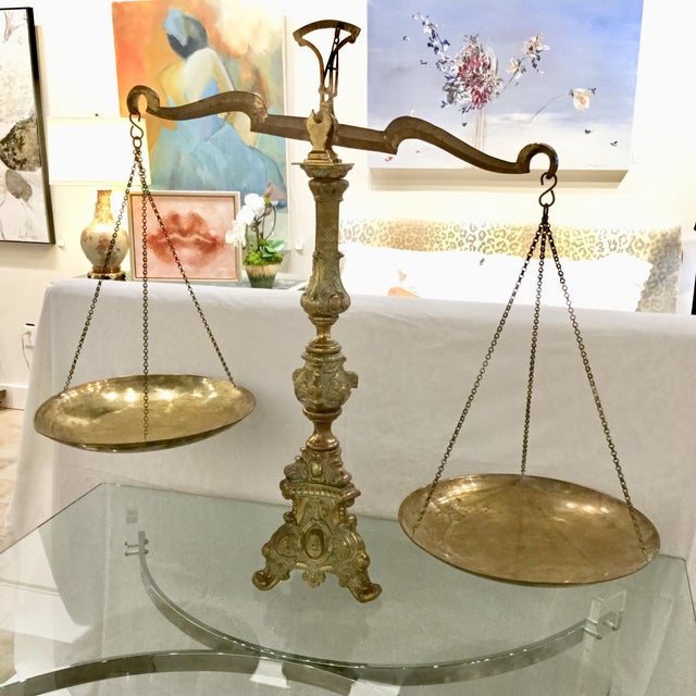 Antique French Brass Balance Scale Chairish