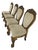 Vintage Set of 4 Carved French Louis XV Style Dining Chairs With Claw Feet & Damask Upholstery For Sale