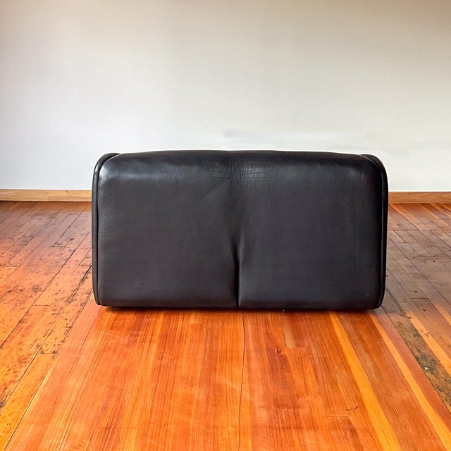 1970s Attributed De Sede Ds47 Leather Love Seat 1970s Buffalo Leather, Ueli Berger For Sale - Image 5 of 13