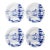 Vintage Laboratorio Paravicini Milano Hand-Painted Blue & White Landscape Plates - Set of 4 For Sale