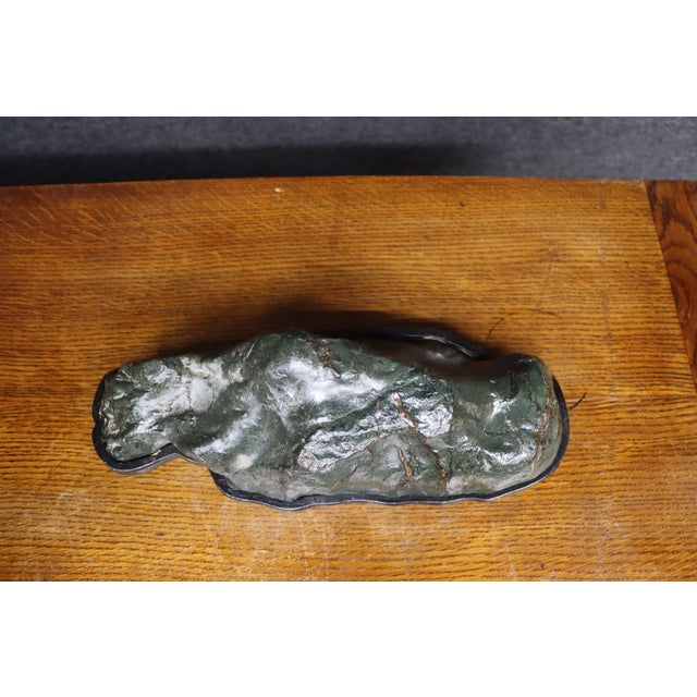 Mid-Century Japanese Suiseki Stone on Display Stand For Sale In Philadelphia - Image 6 of 12
