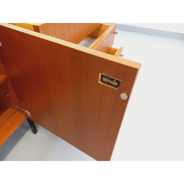 Tan Vintage Sideboard by Guariche Mortier Motte for Arp Minvielle, 1960s For Sale - Image 8 of 18