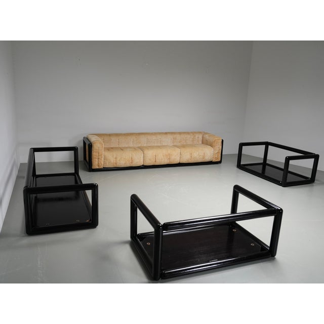 First Edition Cornaro Sofas attributed to Carlo Scarpa for Simon, Italy, 1973 For Sale - Image 3 of 18