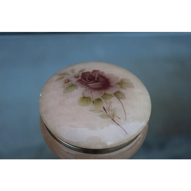 Round Alabaster Jewelry Box, 1960 For Sale - Image 4 of 8