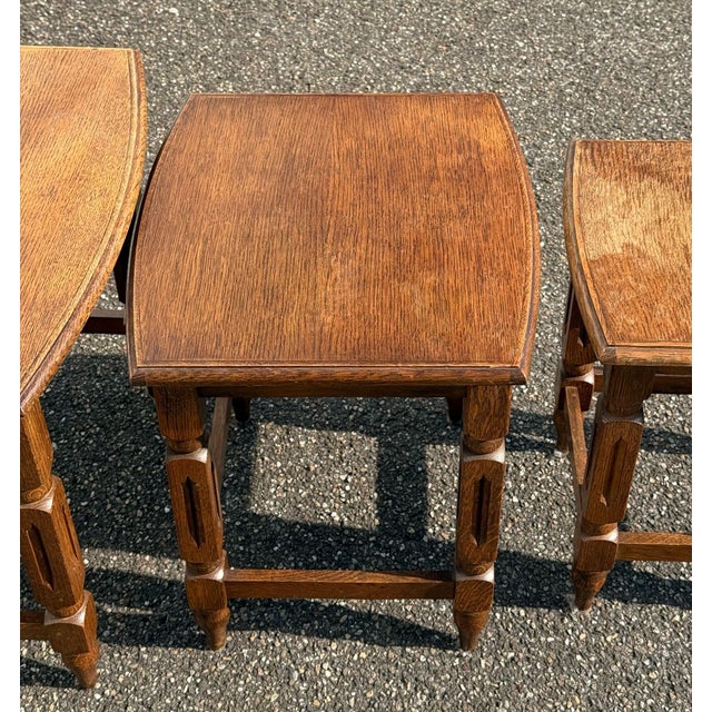 Wooden Nesting Tables, 1980s, Set of 3 For Sale - Image 4 of 16