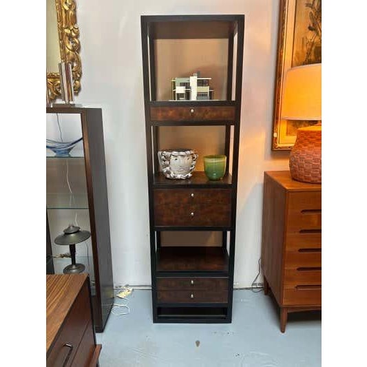 Mid-Century Modern Tall Display Cabinet in Wood, Mid-Century Modern Style, USA, 1970s For Sale - Image 3 of 11