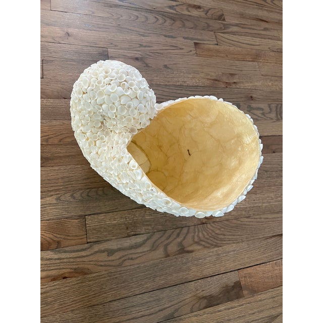 Nautical Late 20th Century Sea Shell Encrusted Shell Shaped Vessel For Sale - Image 3 of 7