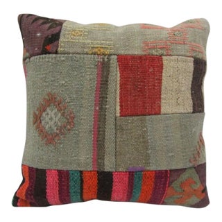 Handmade Patchwork Kilim Pillow Cover For Sale
